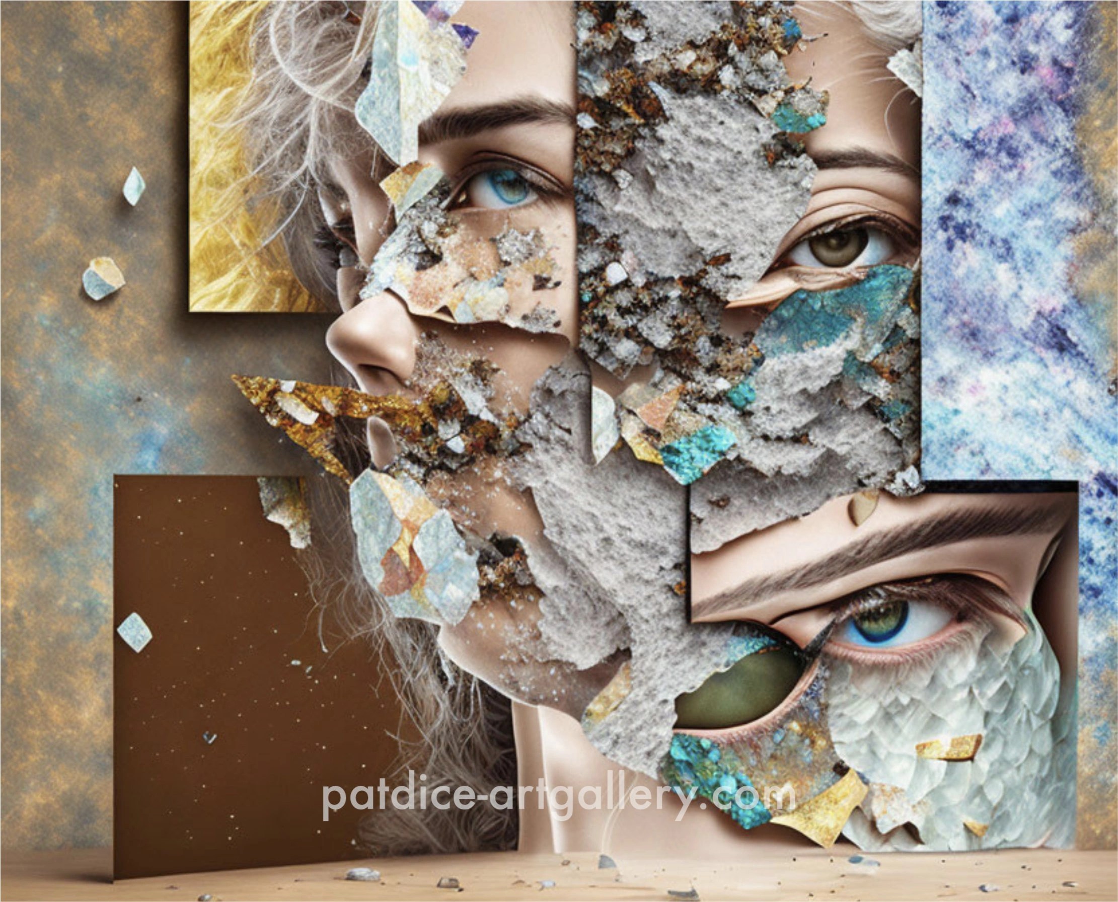 Fractured - A Self Portrate - AI — full resolution