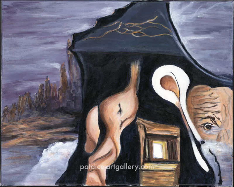 Old Man Peeking into Playhouse